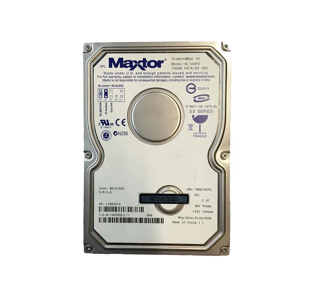 6L100P0 - Maxtor 100GB 7200RPM 8MB Cache IDE/ATA Ultra-133 3.5-inch H…