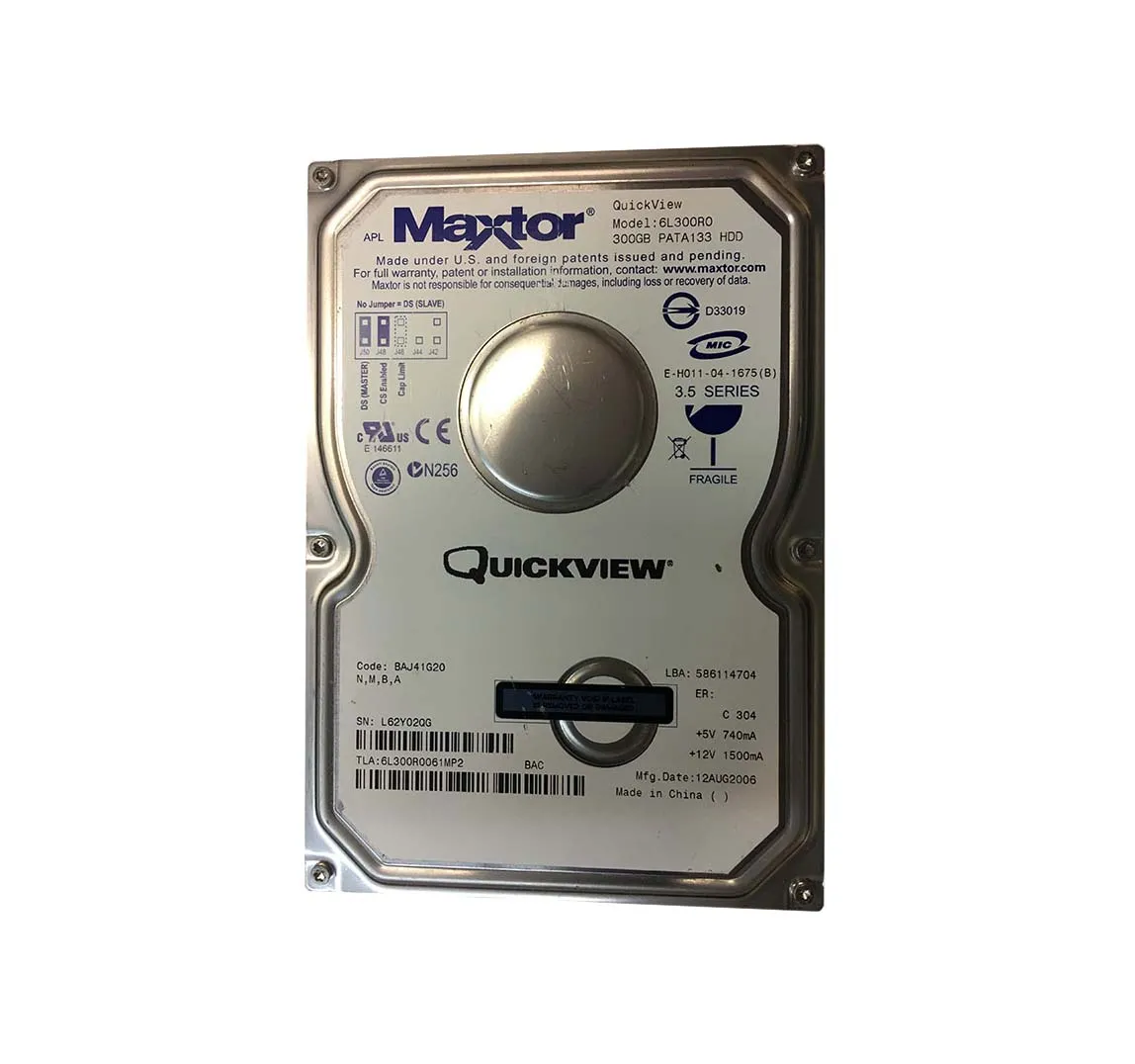 6L300R0061MP2 - Maxtor DiamondMax 10 300GB 7200RPM ATA-133 16MB Cache…