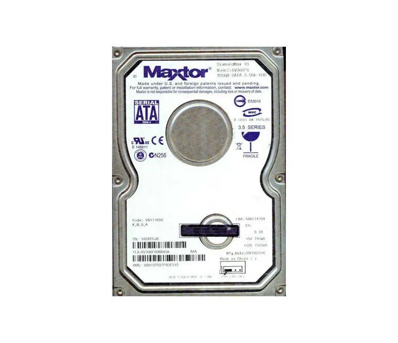 6V300F0 - Maxtor DiamondMax 10 300 GB 3.5 Internal Hard Drive - SATA/…