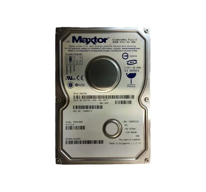 6Y080L0422051 - Maxtor DiamondMax Plus 9 80GB 7200RPM ATA-133 2MB Cac…