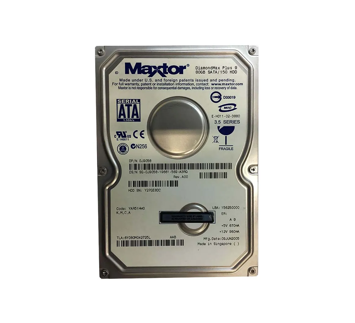 6Y080M042725L - Maxtor DiamondMax Plus 9 80GB 7200RPM SATA 1.5Gb/s 8M…