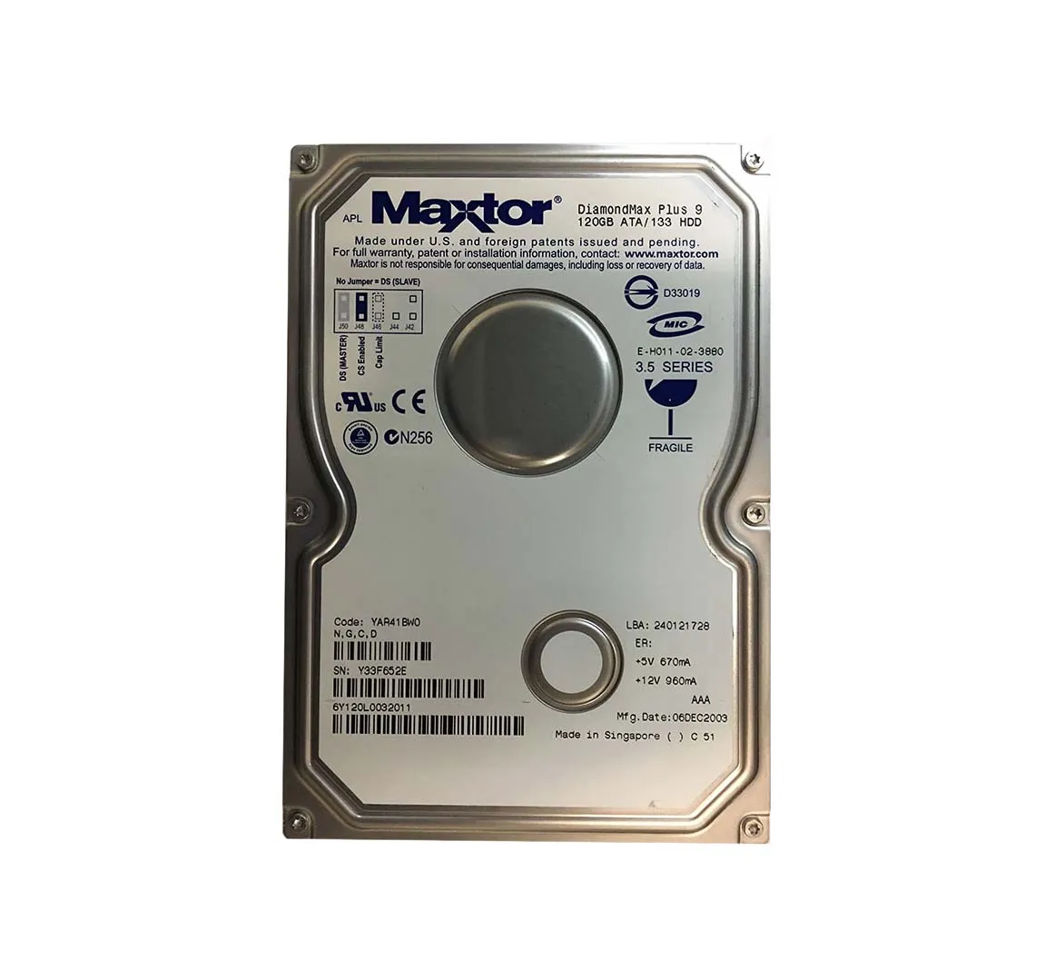 6Y120L0032011 - Maxtor DiamondMax Plus 9 120GB 7200RPM ATA-133 2MB Ca…
