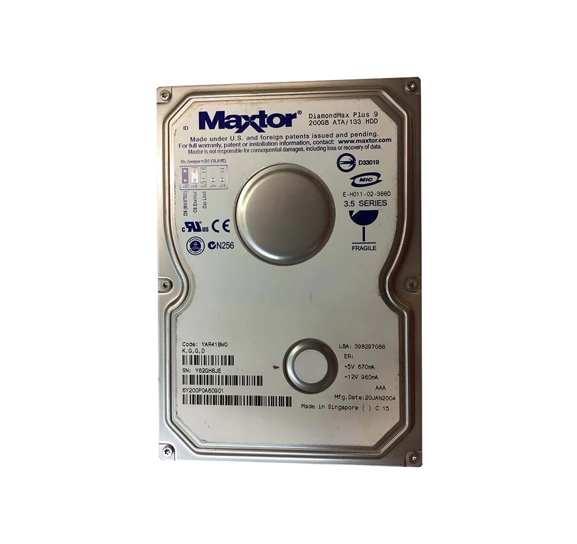 6Y200P0A60901 - Maxtor DiamondMax Plus 9 200GB 7200RPM ATA-133 8MB Ca…