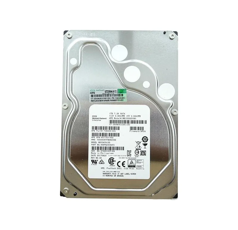 739333-001 - HP 1TB 7200RPM SATA 6GB/s non Hot-Plug MidLine 3.5-inch …