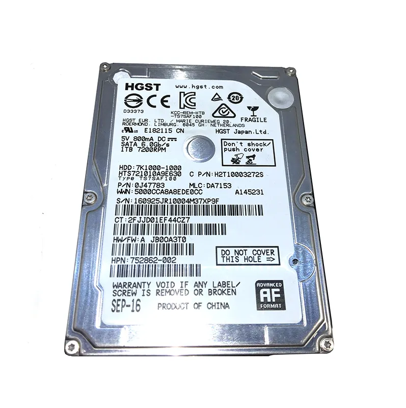 752862-002 HP 1TB 7200RPM SATA 6Gb/s Hard Drive