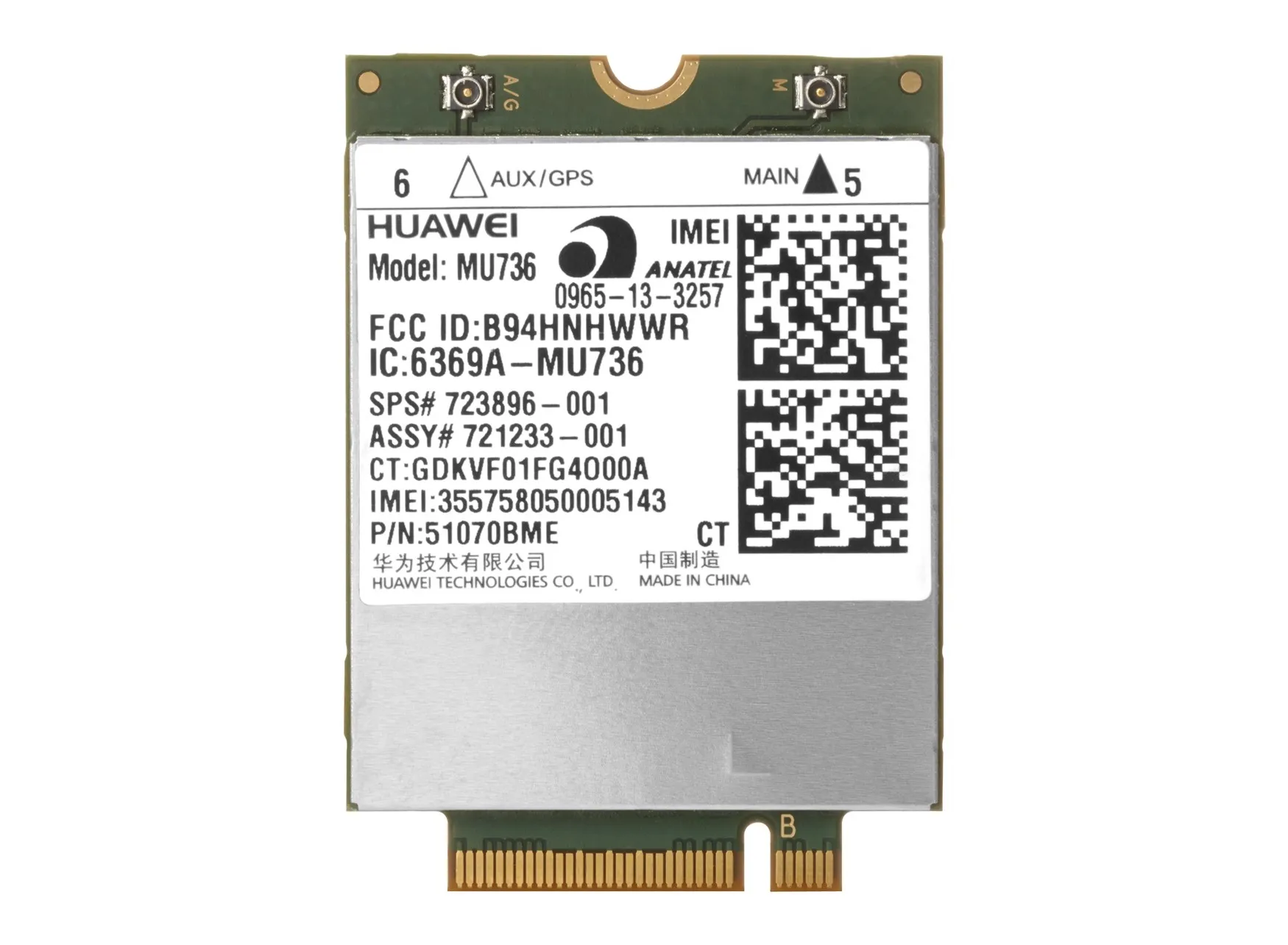 753650-001 - HP MU736 HS3110 HSPA+ NGFF-MR31 WWAN Module