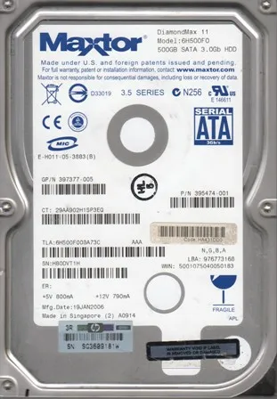7H500F0 - Maxtor MaxLine Pro 500 500GB 7200RPM SATA 3Gb/s 16MB Cache …