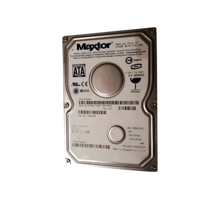 7Y250M006665C - Maxtor 250GB 7200RPM SATA 3.5-inch Desktop Hard Drive
