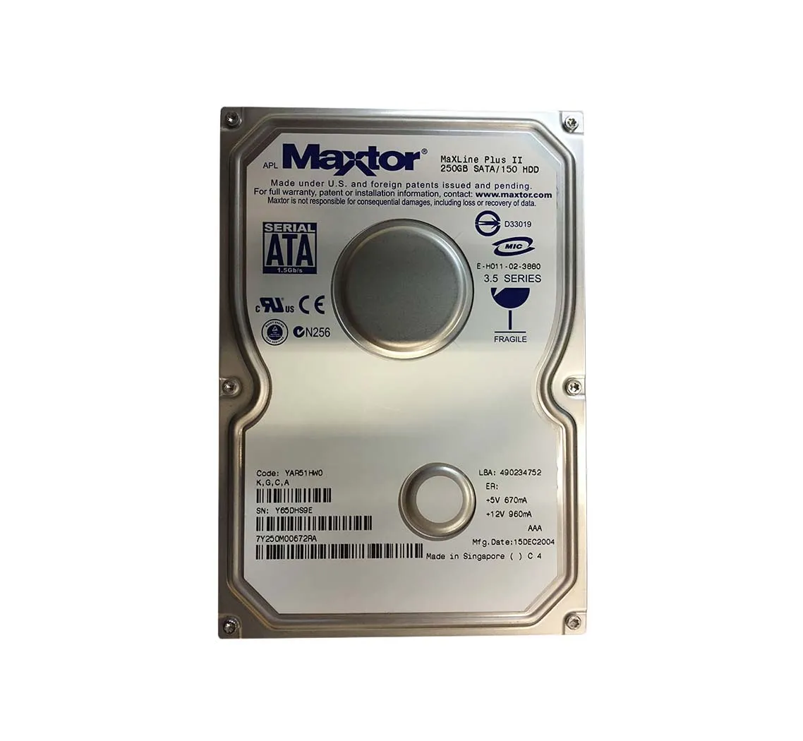 7Y250M00672RA - Maxtor MaXLine Plus II 250GB 7200RPM SATA 1.5Gb/s 8MB…