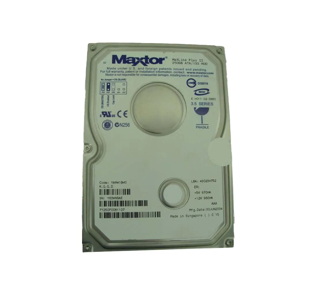 7Y250P0 - Maxtor Maxline Plus Ii 250GB 7200RPM 8MB Cache ATA/IDE-133 …