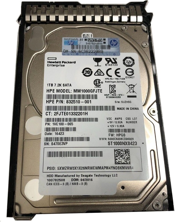 832510-001 - HP 1TB 7200RPM SATA 6Gb/s 2.5-inch Hard Drive