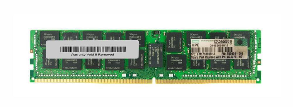 859939-091 - HP 64GB DDR4-2400MHz PC4-19200 ECC Registered CL17 288-P…