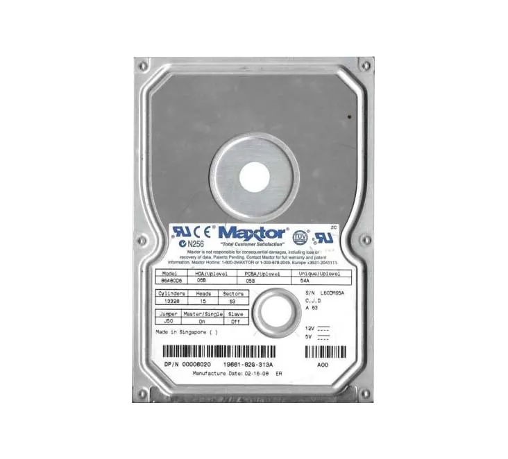 86480D6 - Maxtor DiamondMax 2160 6.5GB 5400RPM ATA-33 256KB Cache 3.5…