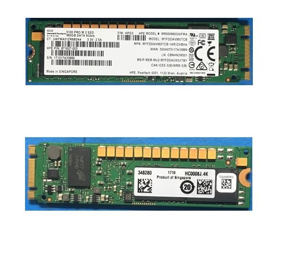 875492-B21 - HP 960GB SATA 6Gb/s Mixed Use M.2 2280 Solid State Drive