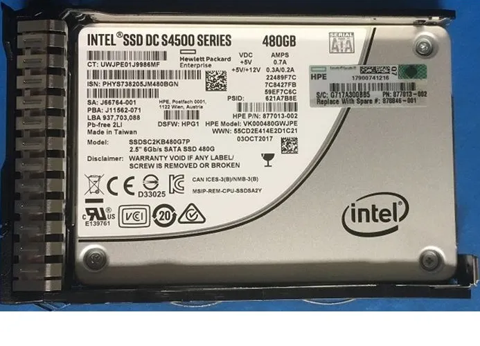 878846-001 - HP 480GB SATA 6Gb/s 2.5-inch Read Intensive Solid State …
