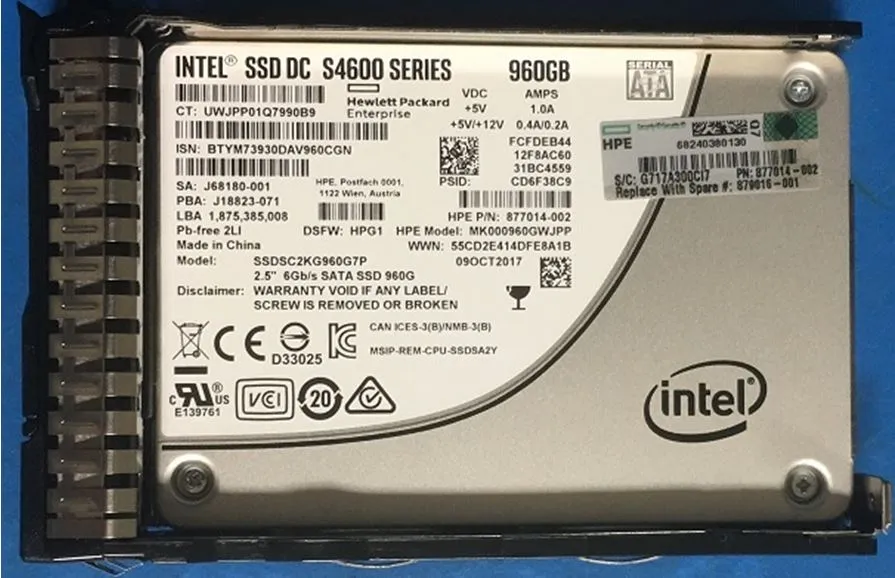 879016-001 - HP 960GB SATA 6Gb/s Mixed Use 2.5-inch Solid State Drive