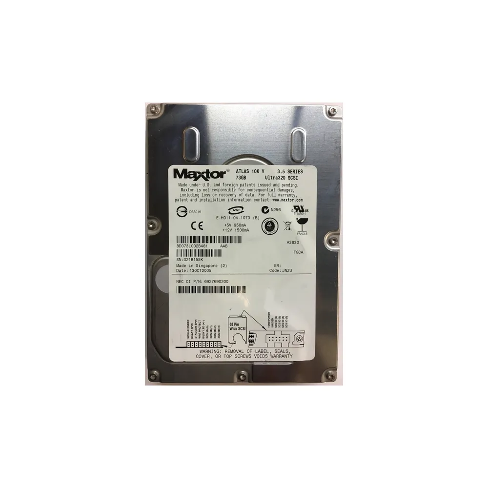 8B073J0 - Maxtor Atlas 73.4GB 10000RPM 8MB Cache 80-Pin Ultra-320 SCS…