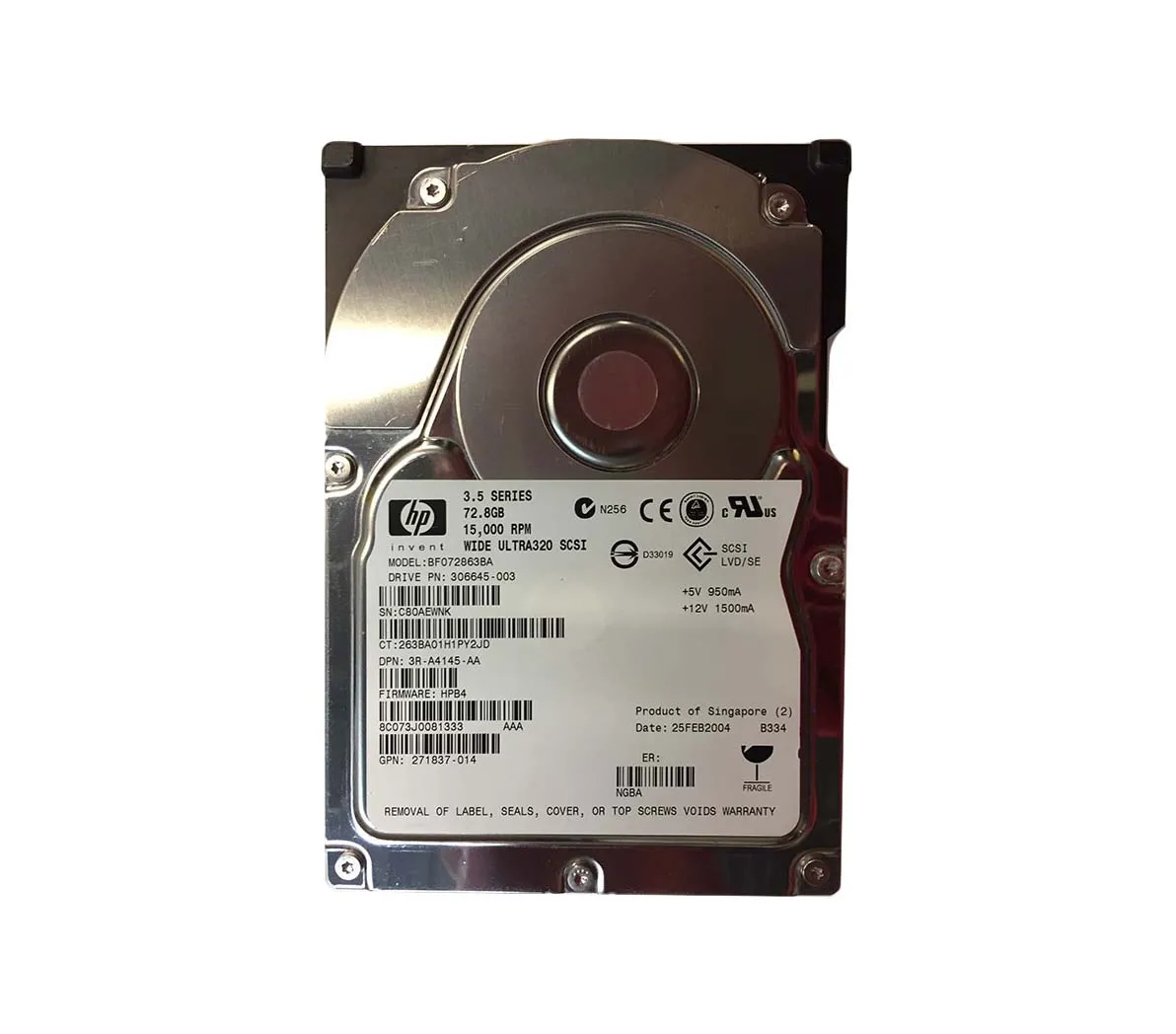 8C073J0 - Maxtor 73GB 15000RPM 8MB Cache 80-Pin Ultra-320 SCSI 3.5-in…