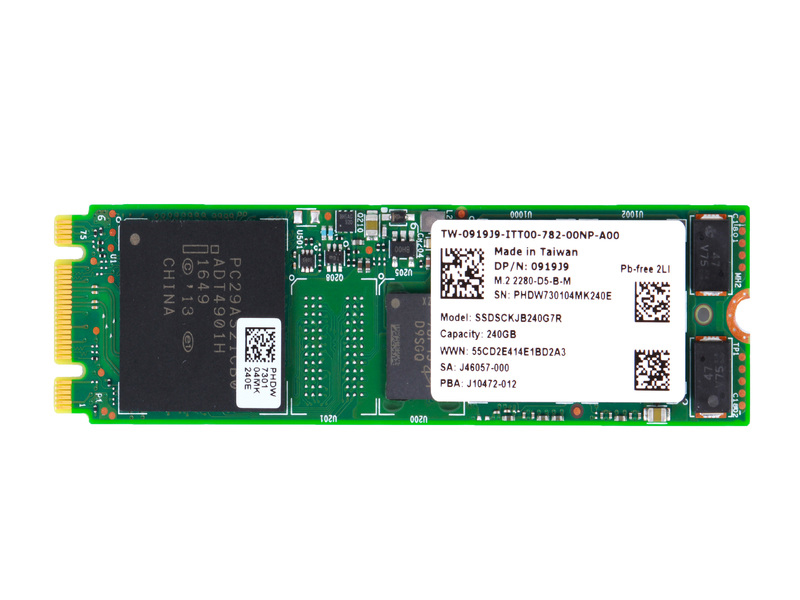 919J9 - Dell 240GB Multi-Level Cell SATA 6Gb/s M.2 Solid State Drive