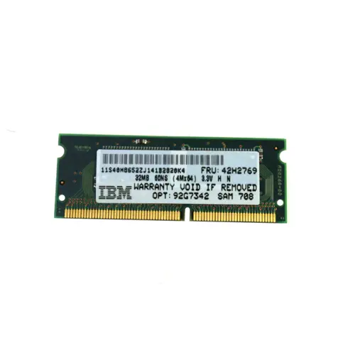 92G7342 - IBM 32MB EDO non-ECC Unbuffered 144-Pin SoDimm Memory Module