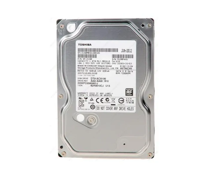 9F13180 - Toshiba 1TB 7200RPM 32MB Cache 3.5-inch SATA 6GB/s Hard Dri…