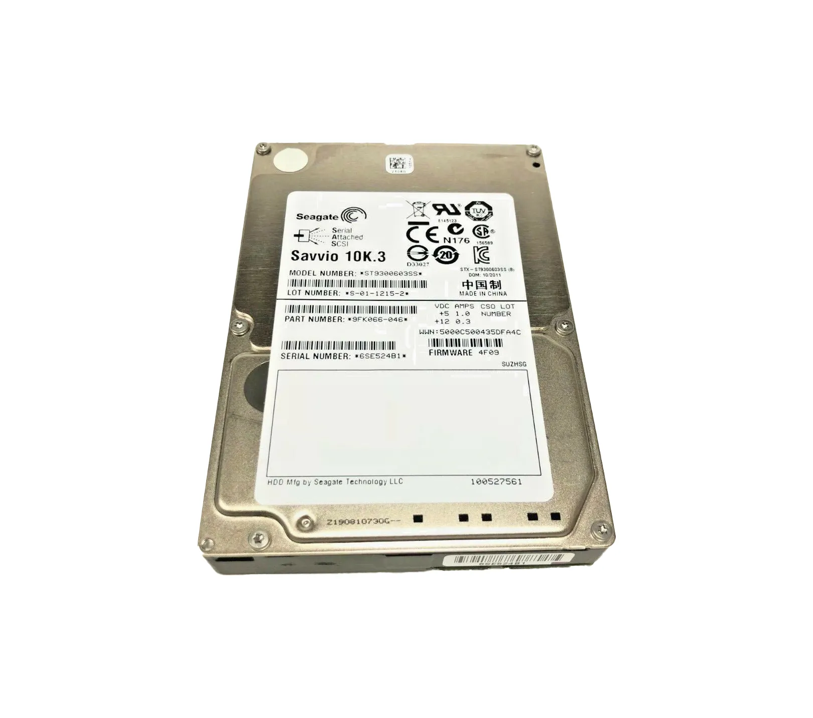 9FK066-046 - Seagate 300GB 10K SAS 6Gb/s 16MB Cache (SED) 2.5-in HDD