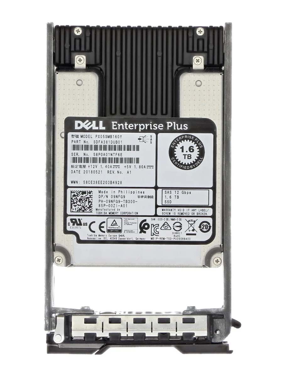 9NFG9 - Dell 1.6TB Multi-Level Cell SAS 12 Gb/s 2.5-inch Solid State …