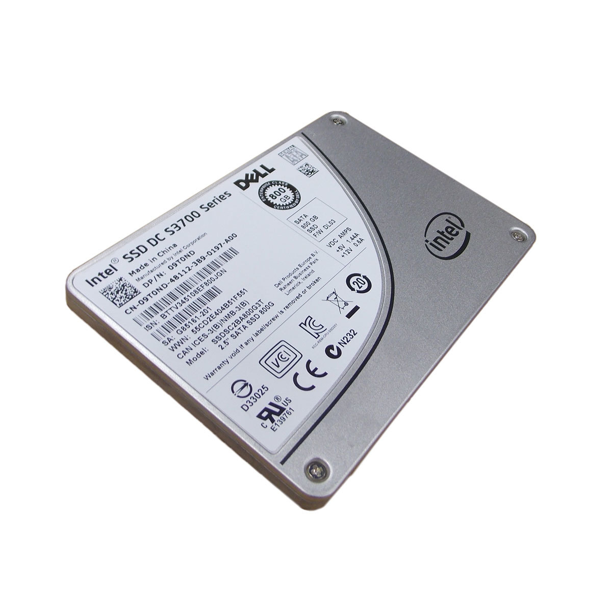 9T0ND - Dell 800GB SATA 6GB/s 2.5-inch MLC Solid State Drive