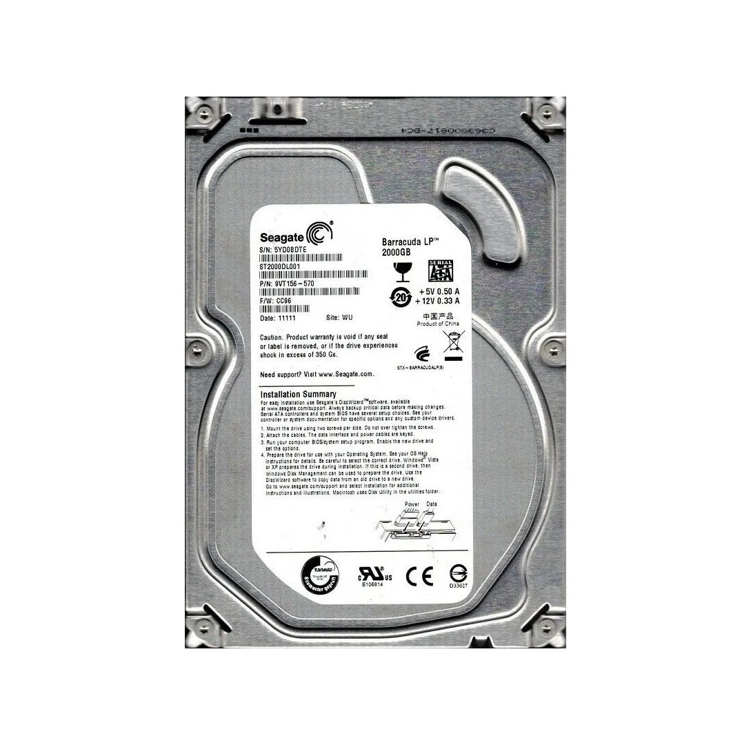 Seagate Barracuda LP 2 TB 5900RPM SATA 3 GB/s 32 MB Cache