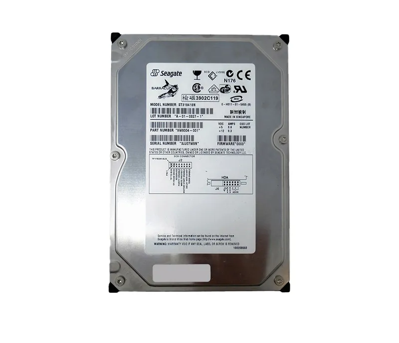 9W8004-001 - Seagate 18GB 7200RPM Ultra2 SCSI 3.5-inch Hard Drive