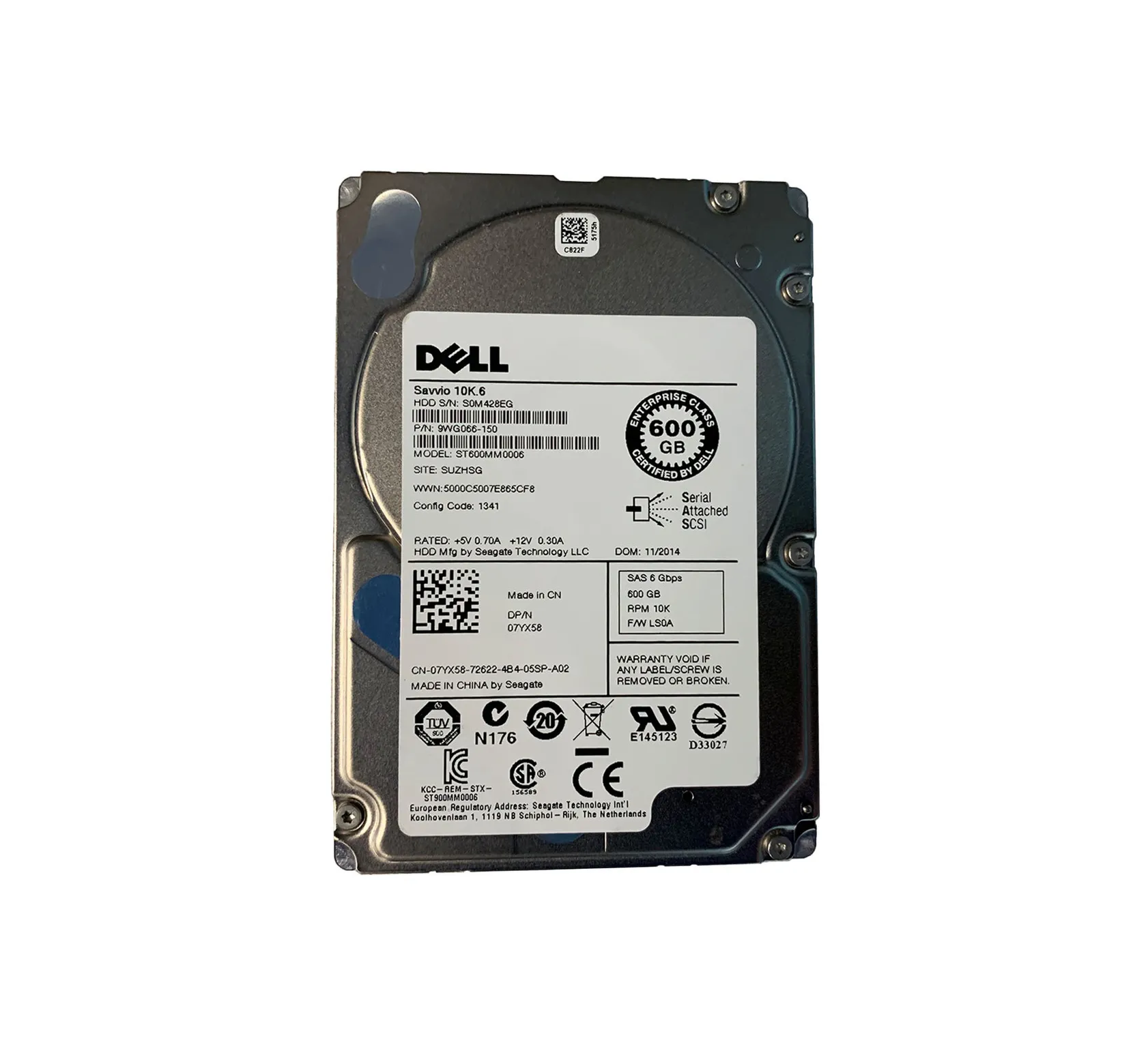9WG066-150 - Seagate 600GB 10000RPM SAS 6GB/s 2.5-inch Hard Drive