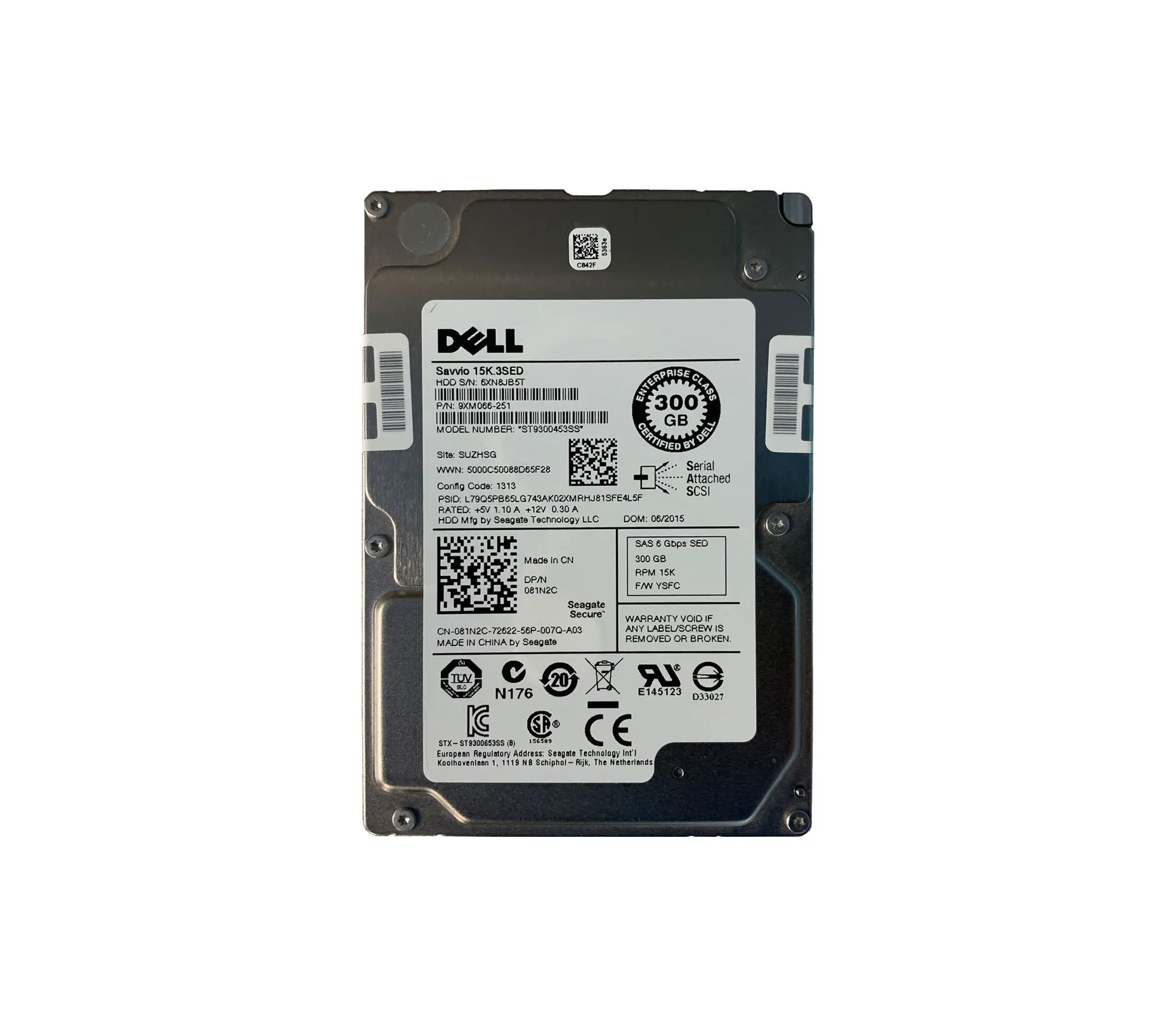 9XM066-251 - Seagate 300GB 15000RPM SAS 6Gb/s Self-Encrypting 2.5-inc…