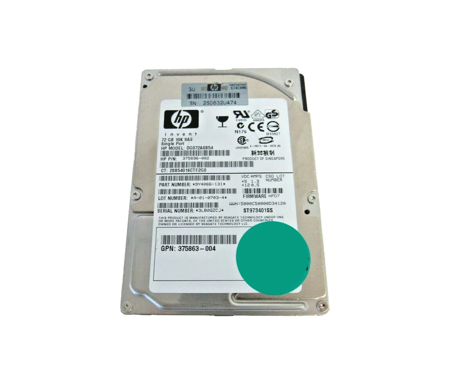 9Y4066-131 - Seagate 72.8GB 10000RPM SAS Ultra320 2.5-inch Hot-Plugga…