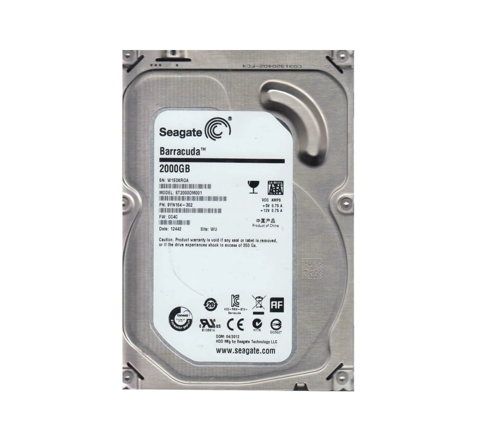 ST2000DM001 - Seagate 2TB 7200RPM SATA 6Gb/s 3.5-in Hard Drive