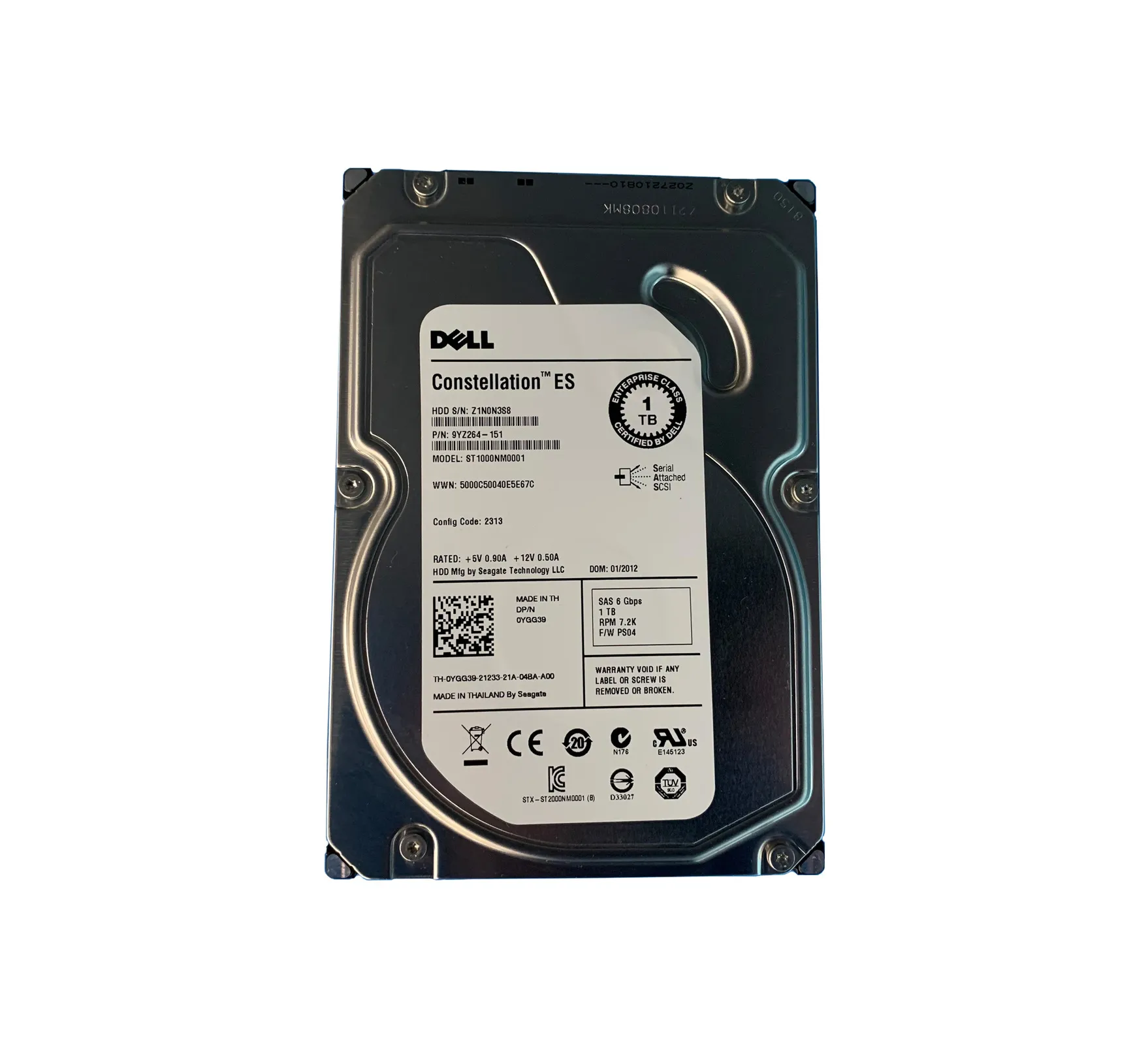 9YZ264-151 - Seagate 1TB 7200RPM SAS 3.5-inch Hard Drive with Tray