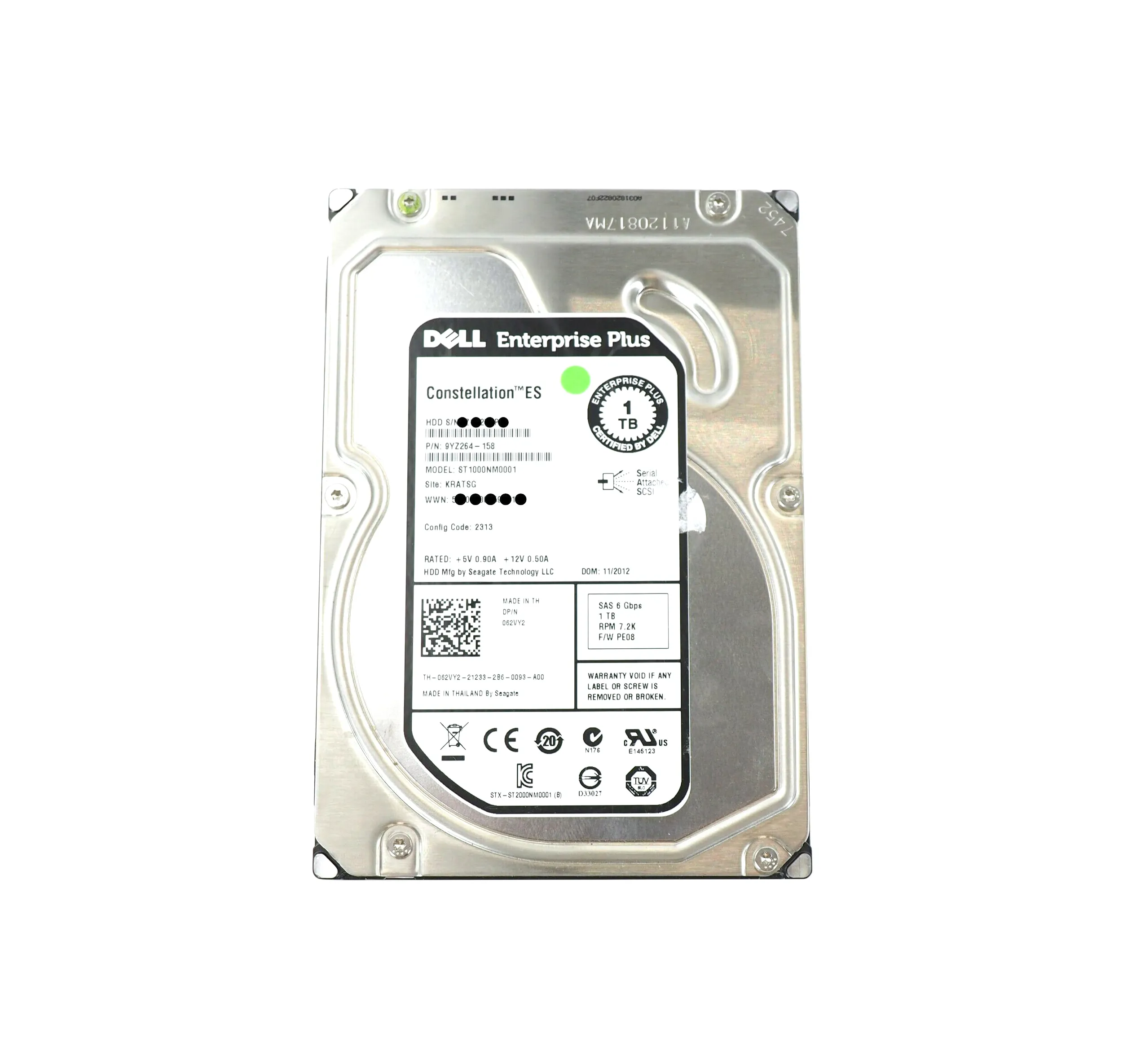 9YZ264-158 - Seagate 1TB 7200RPM SAS 6Gbps 3.5-inch Hard Drive with T…