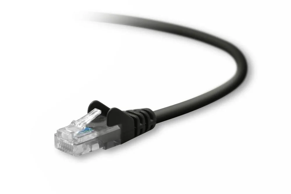 A3L791-02-BLK-S - Belkin 2FT Cat5e Ethernet Patch Cable (Black)
