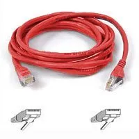 A3L791-14-RED-S - Belkin 14ft Cat5e RJ45 Snagless Network Patch Cable…