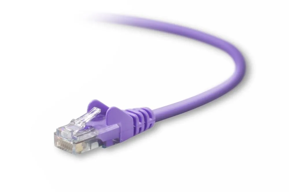 A3L791-20-PUR-S - Belkin 20ft Cat5e RJ45 Network Patch Cable (Purple)