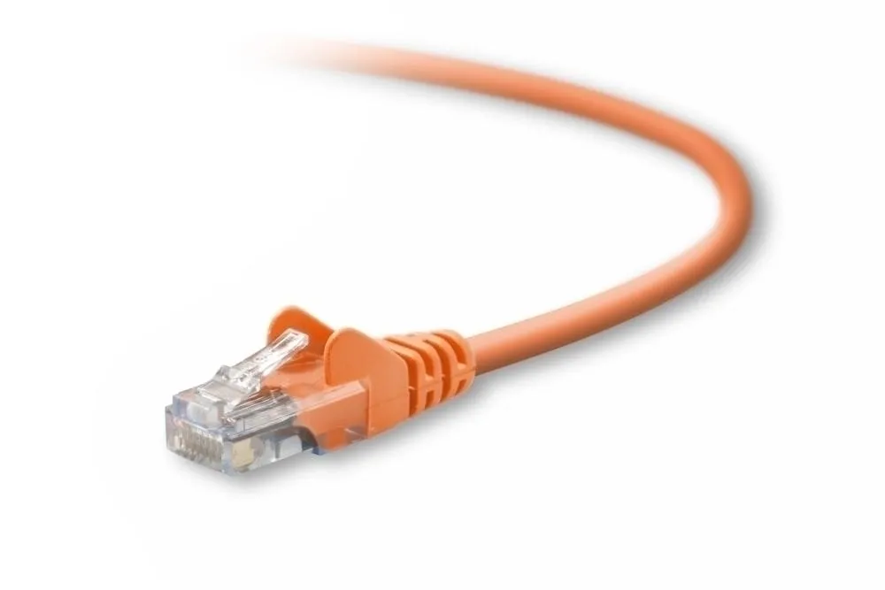 A3L791-25-ORG-S - Belkin 25ft Cat5e RJ45 Network Patch Cable (Orange)