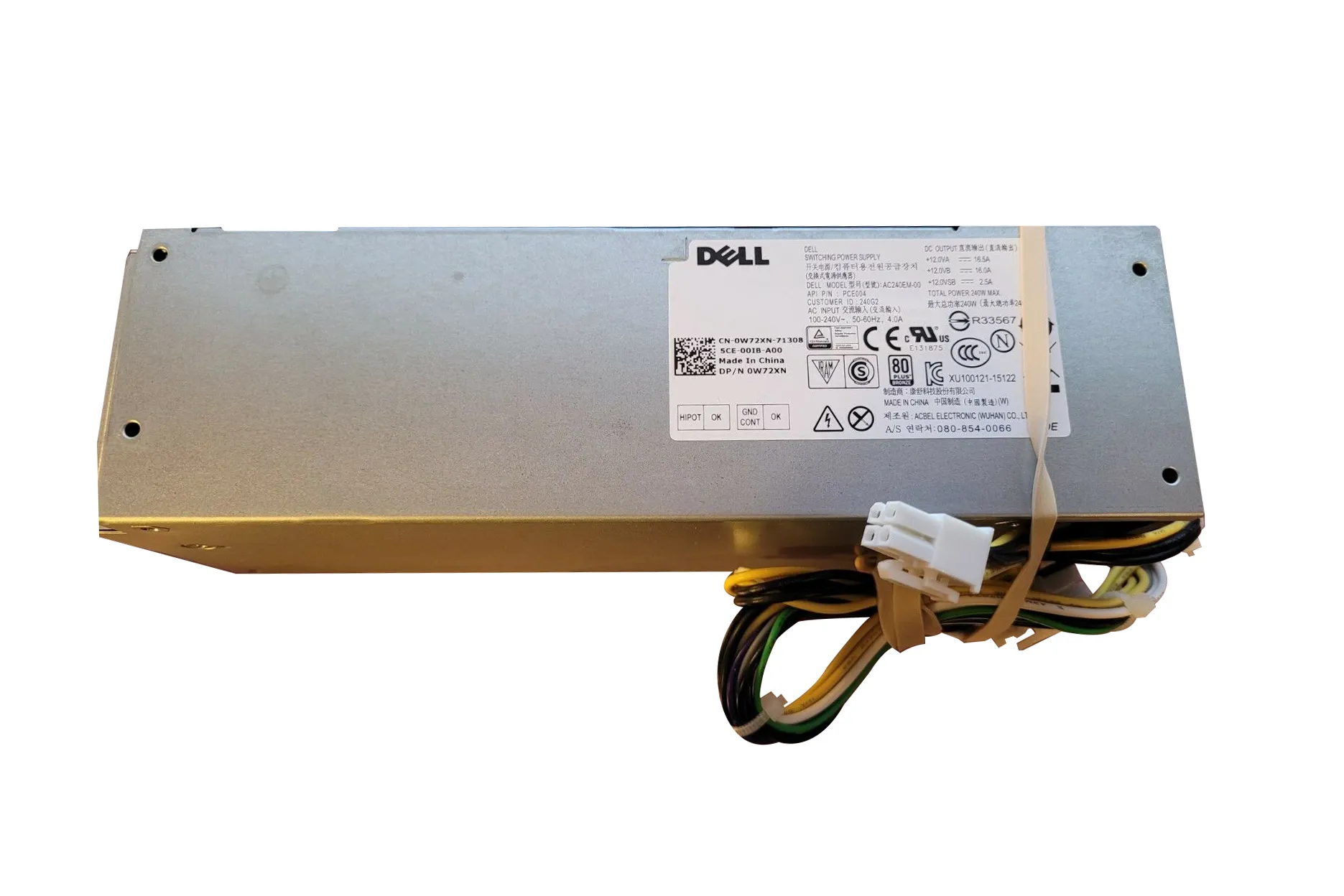 Dell 0DHVJN L240EM-00 240 Watt 80+ Bronze Power Supply - Tested Working Used