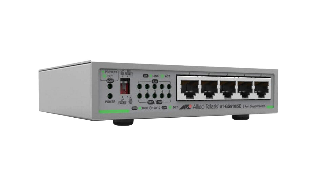 AT-GS910/5E - Allied Telesis GS910 AT-GS910/5E 5 x Ports 1000Base-T ...
