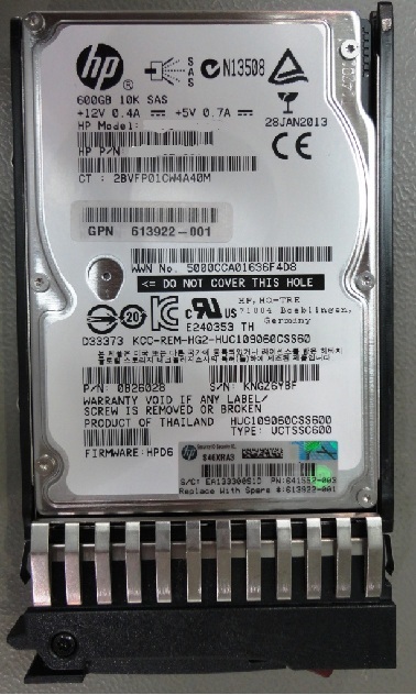 AW611A - HP 600GB 10000RPM SAS 6Gb/s Hot-Swappable 2.5-inch Hard Drive