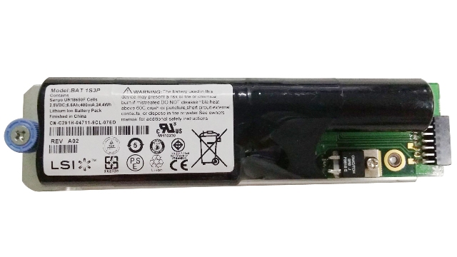 BAT-1S3P - Dell 2.5V 6.6AH 400MA RAID Controller Battery Backup for P…