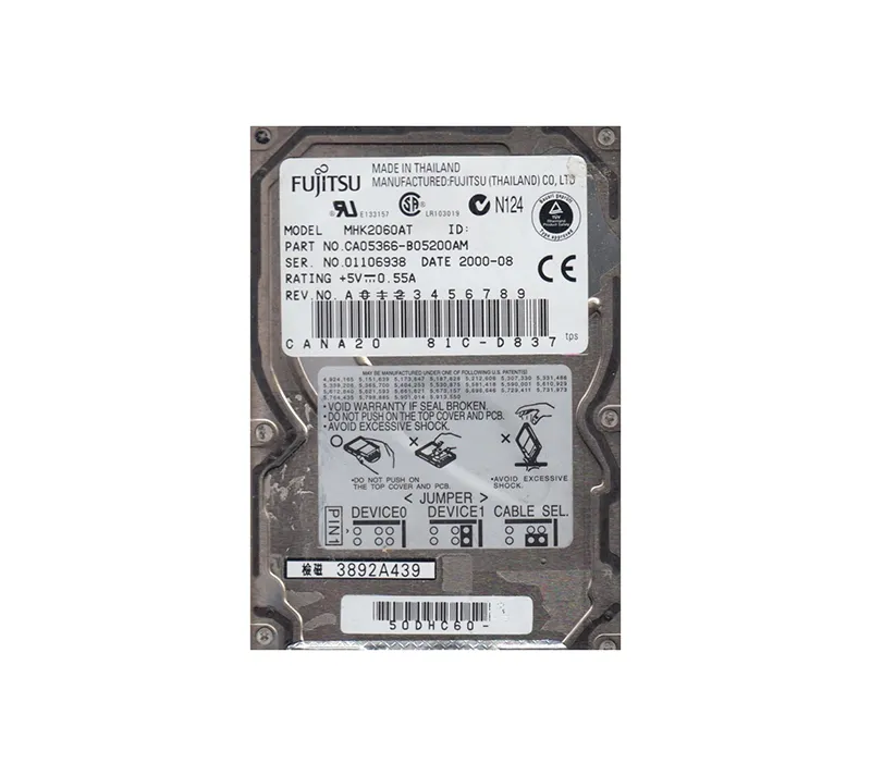 CA05366-B05200AM - Fujitsu Mobile 6GB 4200RPM ATA-66 512KB Cache 2.5-…