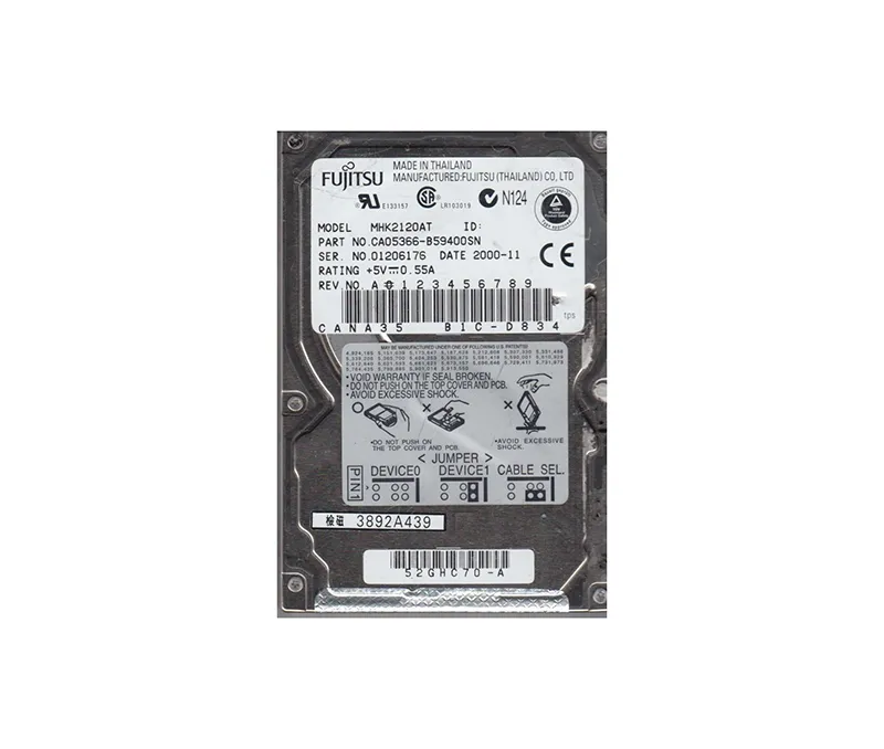 CA05366-B59400SN - Fujitsu Mobile 12GB 4200RPM ATA-66 512KB Cache 2.5…