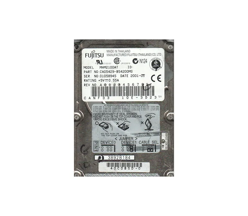CA05429-B54200MS - Fujitsu Mobile 10GB 4200RPM ATA-66 2MB Cache 2.5-i…