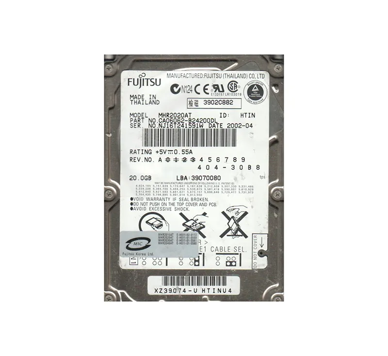 CA06062-B24200DL - Fujitsu Mobile 20GB 4200RPM ATA-100 2MB Cache 2.5-…