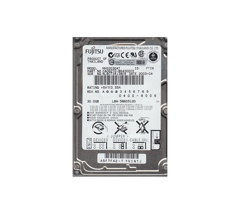 CA06272-B64300C3 - Fujitsu Mobile 30GB 4200RPM ATA-100 2MB Cache 2.5-…