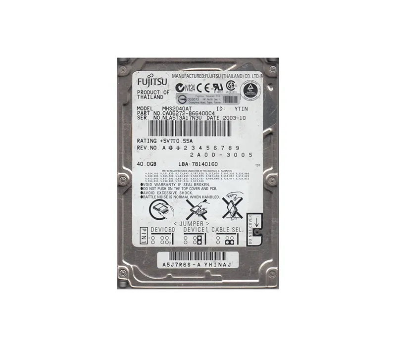 CA06272-B66400C4 - Fujitsu Mobile 40GB 4200RPM ATA-100 2MB Cache 2.5-…